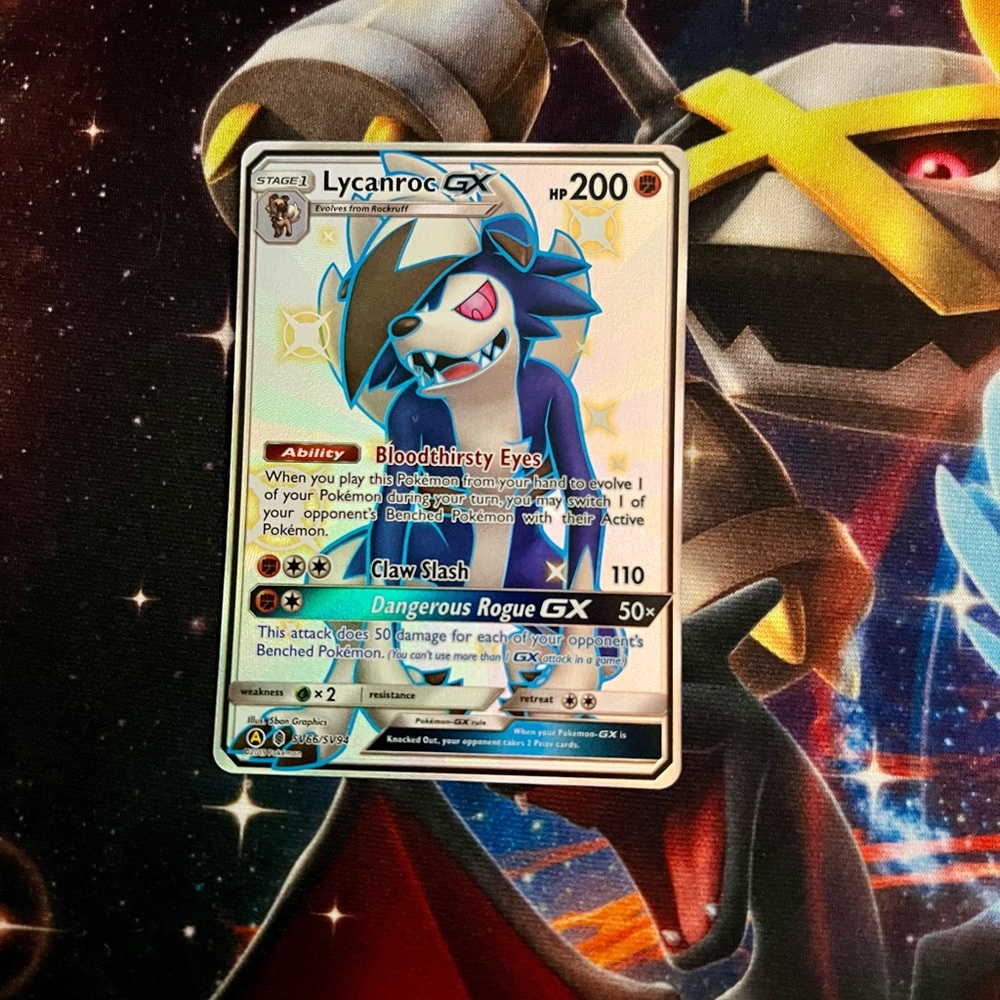 Pokemon Lycanroc GX card Hidden Fates